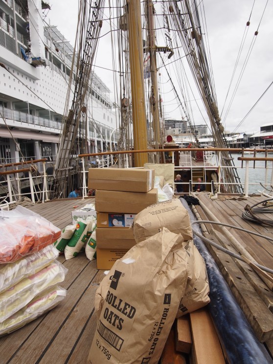 Provisions aboard Europa, Auckland